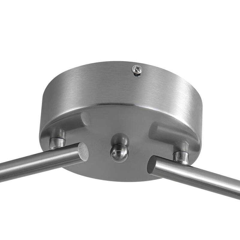 Contemporary 4-Light Adjustable Arm Track Light Semi-flush Mount - 31.9 in