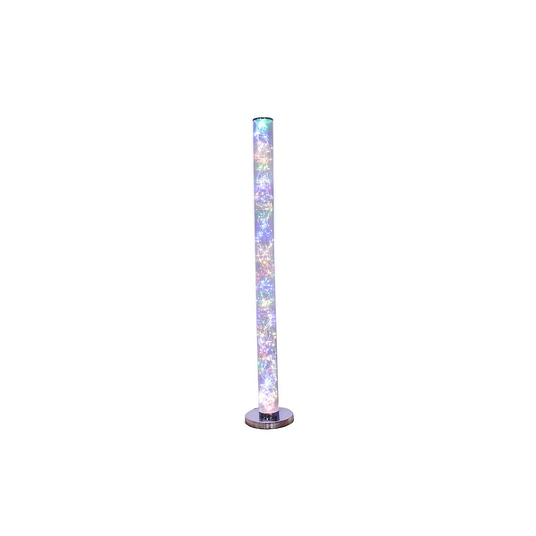 Exposed rope led minari clear column floor lamp deals