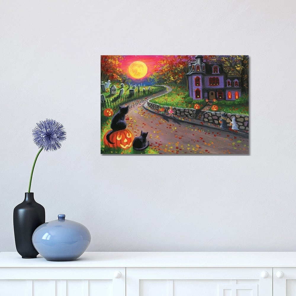 iCanvas "A Spooky Night I" by Bridget Voth Canvas Print