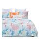 Twin Size 2 Piece Polyester Quilt Set with Coral Prints, Multicolor