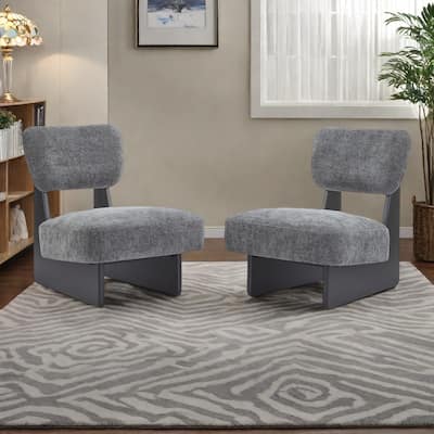 Polyester Solid Wood Modern Lounge Chairs Set with Ergonomic Design and Minimalist Style