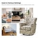 preview thumbnail 21 of 53, HULALA HOME Georg Transitional Floral Fabric Swivel Rocker Chair with Removable Backrest and Rolled Armrest Set of 2