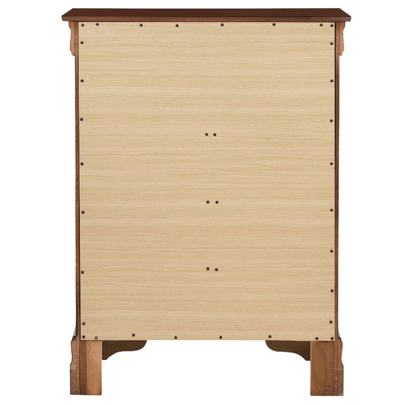 Wooden 4-Drawer Bedroom Chest - 41" - Brown