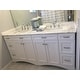 Vinnova Naples 72-inch Double White Mirrorless Vanity with Carrera White Marble Top 1 of 1 uploaded by a customer