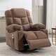 preview thumbnail 10 of 13, Glider Rocker Chair with Ottoman & Brown Wood Base