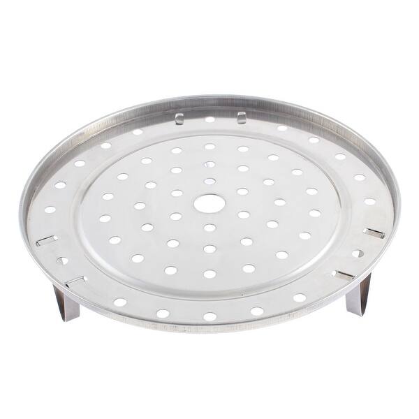 Unique Bargains Metal Food Cooking Stockpot Steamer Rack Plate Silver Tone 22cm Dia Overstock
