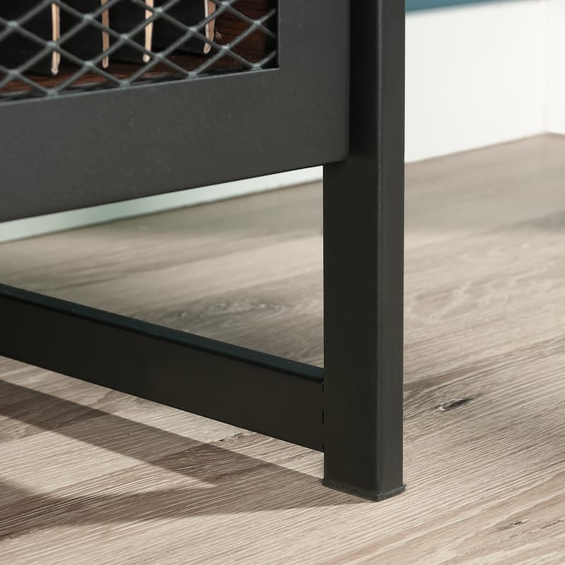 Wood Narrow Bookcase with Modern Design, Brown - 18.35" W x 18.50" D x 71.97" H