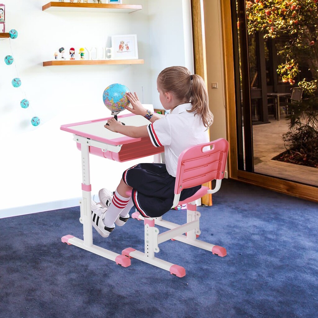 SLYPNOS Height Adjustable Children s Desk Chair Set for Kid s Work Station Bed Bath Beyond 27408032