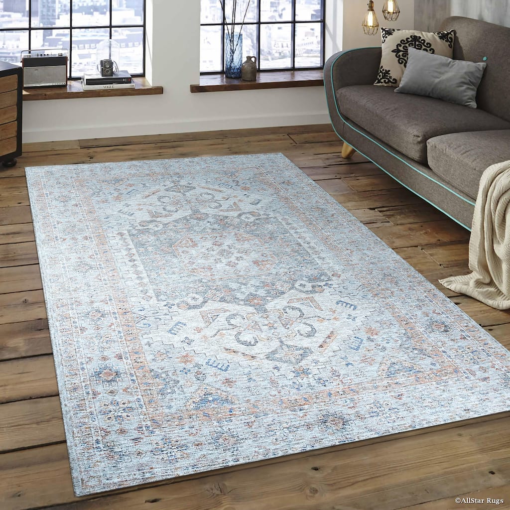 Ivory Hand-Woven Wool Oriental Design Rug by EORC | Elegant
