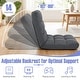 preview thumbnail 35 of 67, Costway Adjustable 14-Position Floor Chair Folding Lazy Gaming Sofa