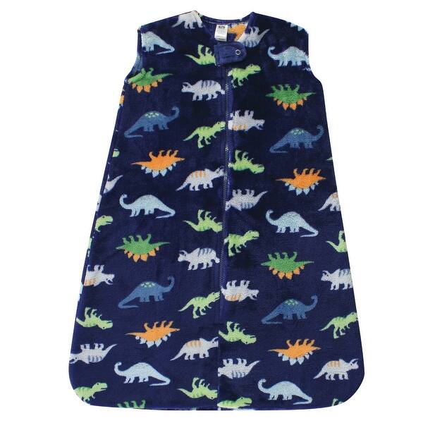slide 1 of 1, Hudson Baby Infant Boy Plush Sleeping Bag, Sack, Blanket, Dinosaurs 0-6 Months - Sleeveless Dinosaurs