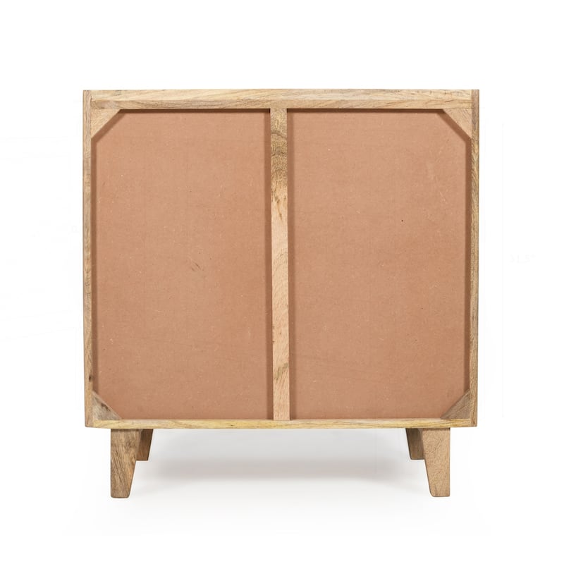 Charming Rustic Mango Wood Cabinet with Versatile Storage