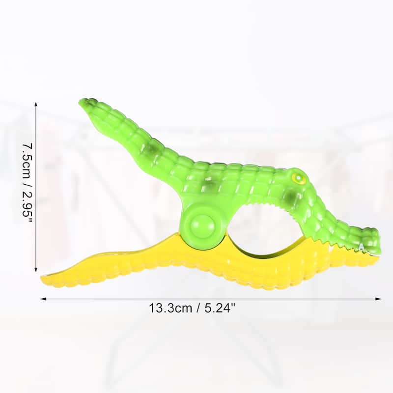 Crocodile ABS Clothespins for Clothes 5.24"x2.95"x1.06" 4 Pcs