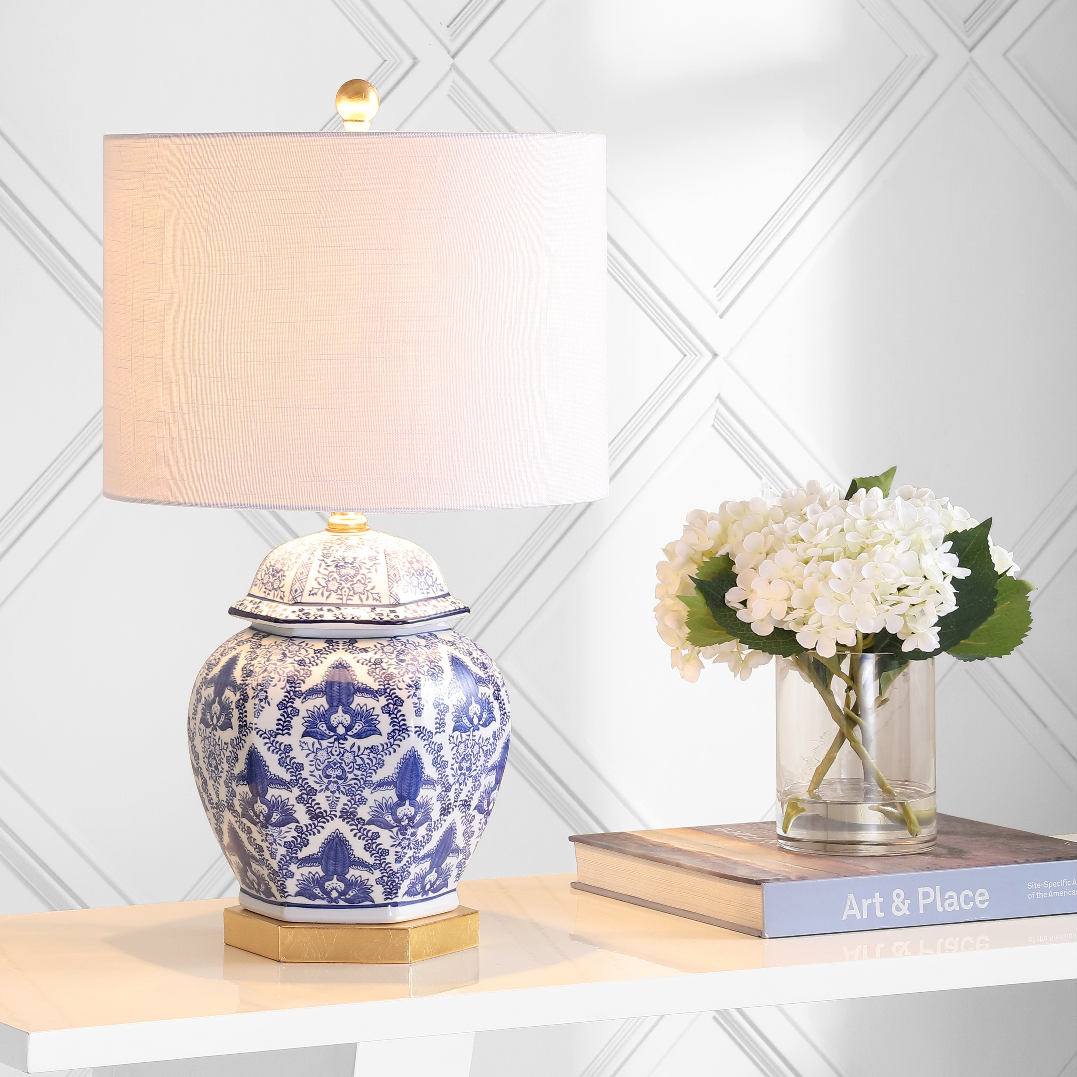 JONATHAN Y Ziggy 24" Resin LED Table Lamp, Antique Silver