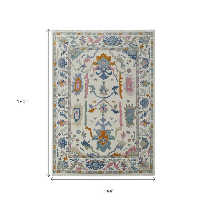 HomeRoots Floral Bohemian Rectangle Area Rug