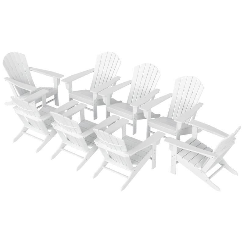 Altura Outdoor Eco-Friendly All Weather Poly Adirondack Chair (Set of 8)