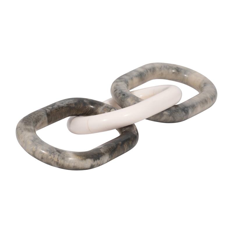 Modern Chain Linked Art Sculpture for Contemporary Spaces - 21" - 21" x 6" x 1"