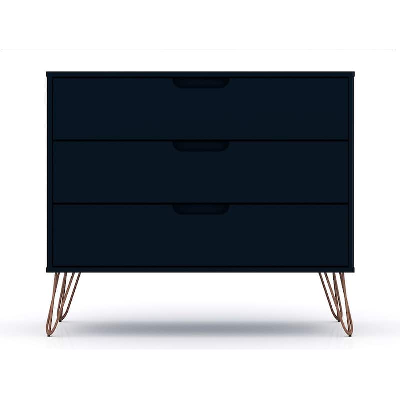 Manhattan Comfort Rockefeller 3-Drawer Dresser (Set of 2)