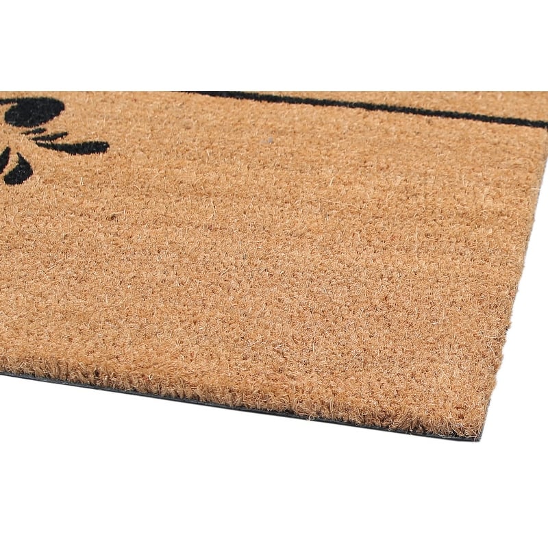 Chesapeake Coir Natural Black Non-Slip Doormat (36" x 72")
