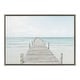 preview thumbnail 6 of 21, Kate and Laurel Sylvie Wooden Pier Framed Canvas by Amy Peterson 23x33 - Plastic - Grey
