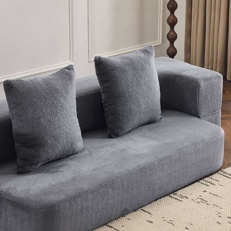 Versatile Transformable Sofa with Ottoman Stools for Compact Spaces