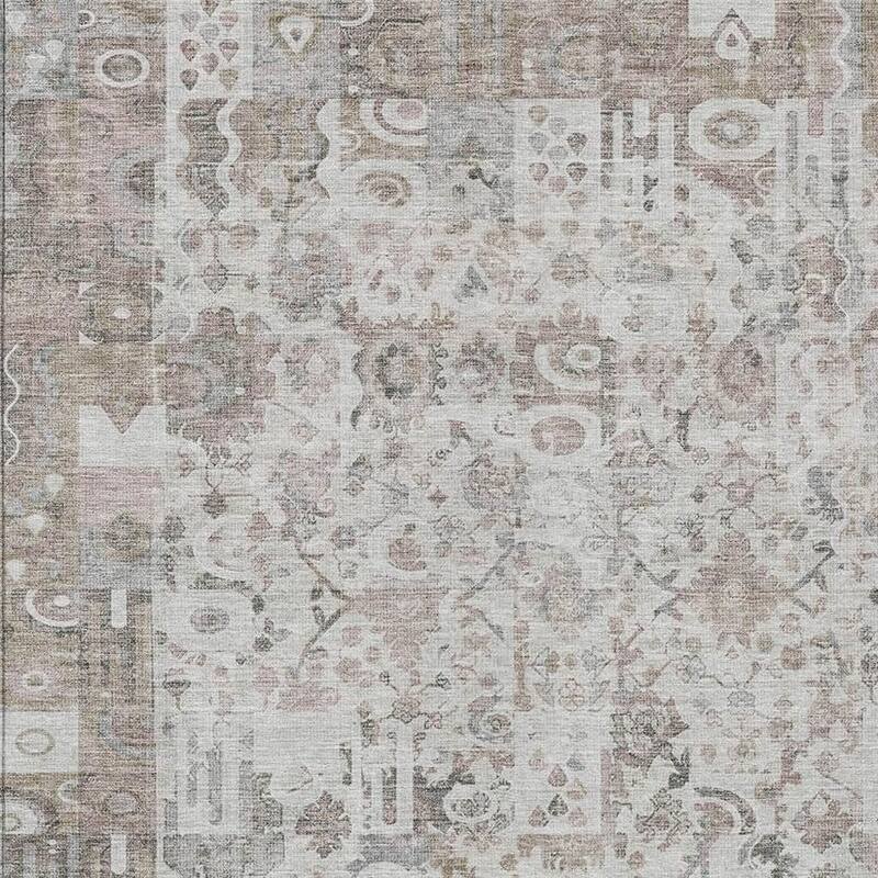 HomeRoots Patchwork Traditional Rectangle Outdoor Rug