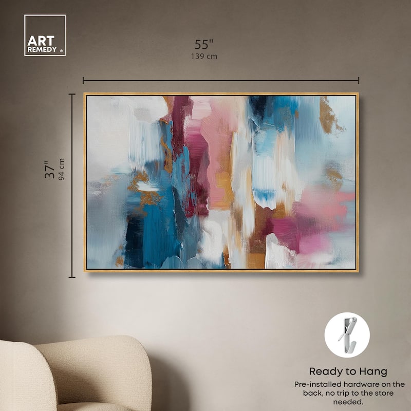 Rosy and Ocean Hues II Canvas by Art Remedy