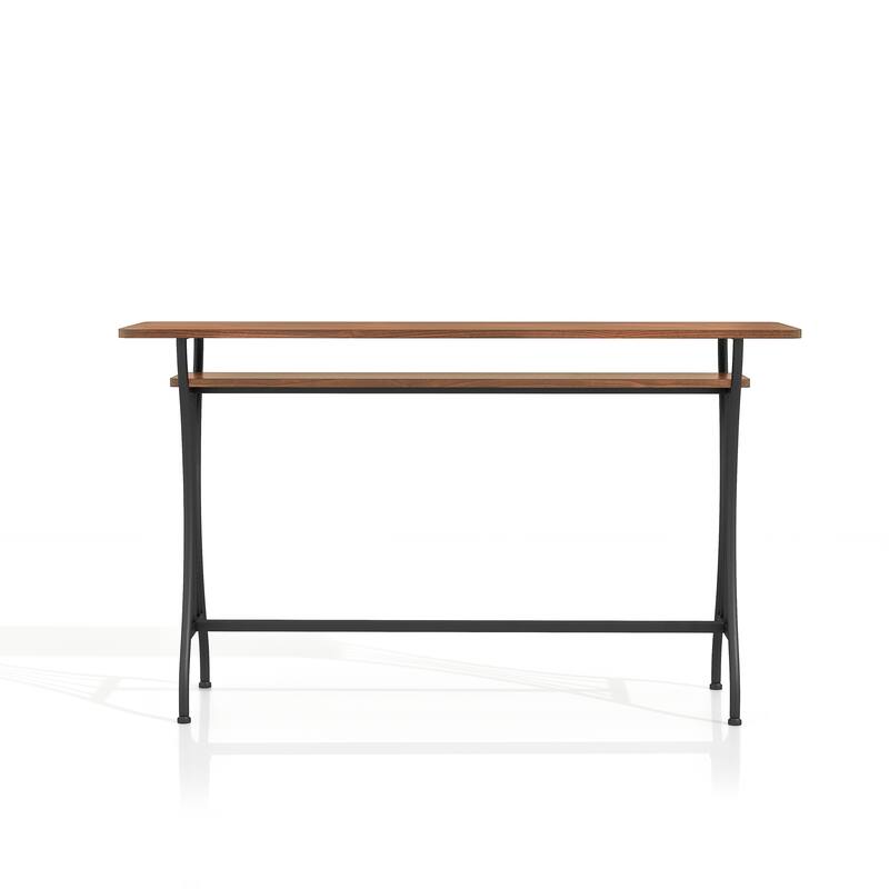 DH BASIC Industrial 60-inch Metal 1-Shelf Counter Height Table by Denhour