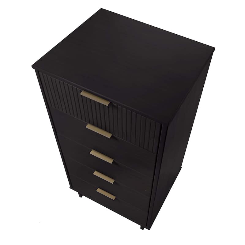 Manhattan Comfort 3-Piece Granville Modern Solid Wood Dresser Chest and Nighstand Set.