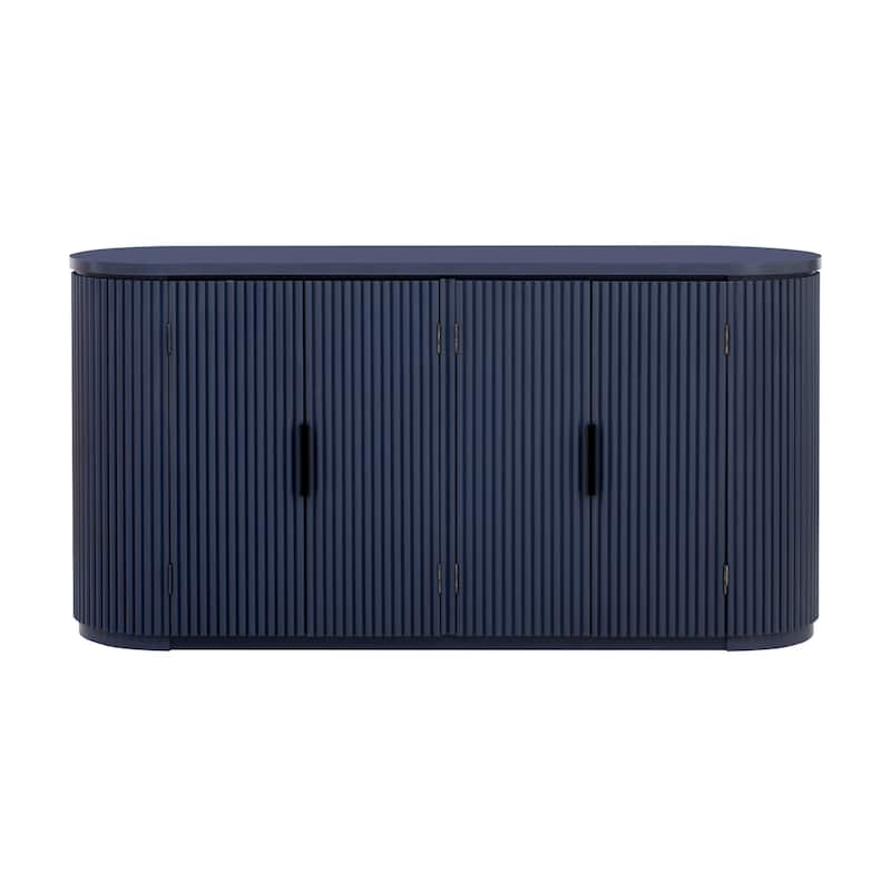Vertical Striped Door Storage Cabinet