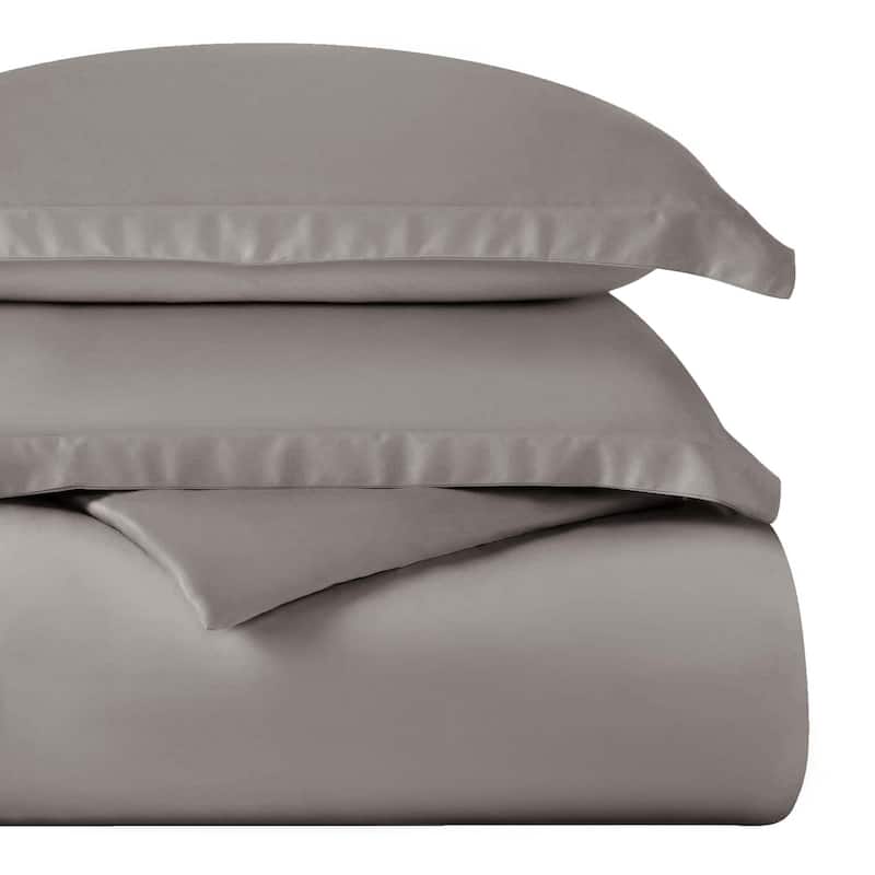 Superior Egyptian Cotton 400 Thread Count Solid Duvet Cover Set