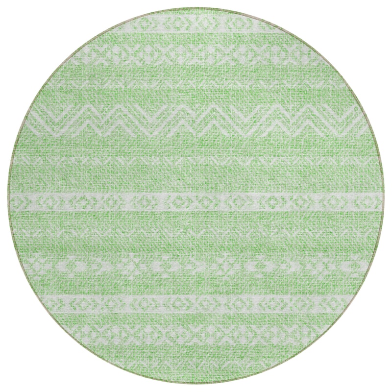 Machine Washable Indoor/ Outdoor Chantille Stripes Boho Rug