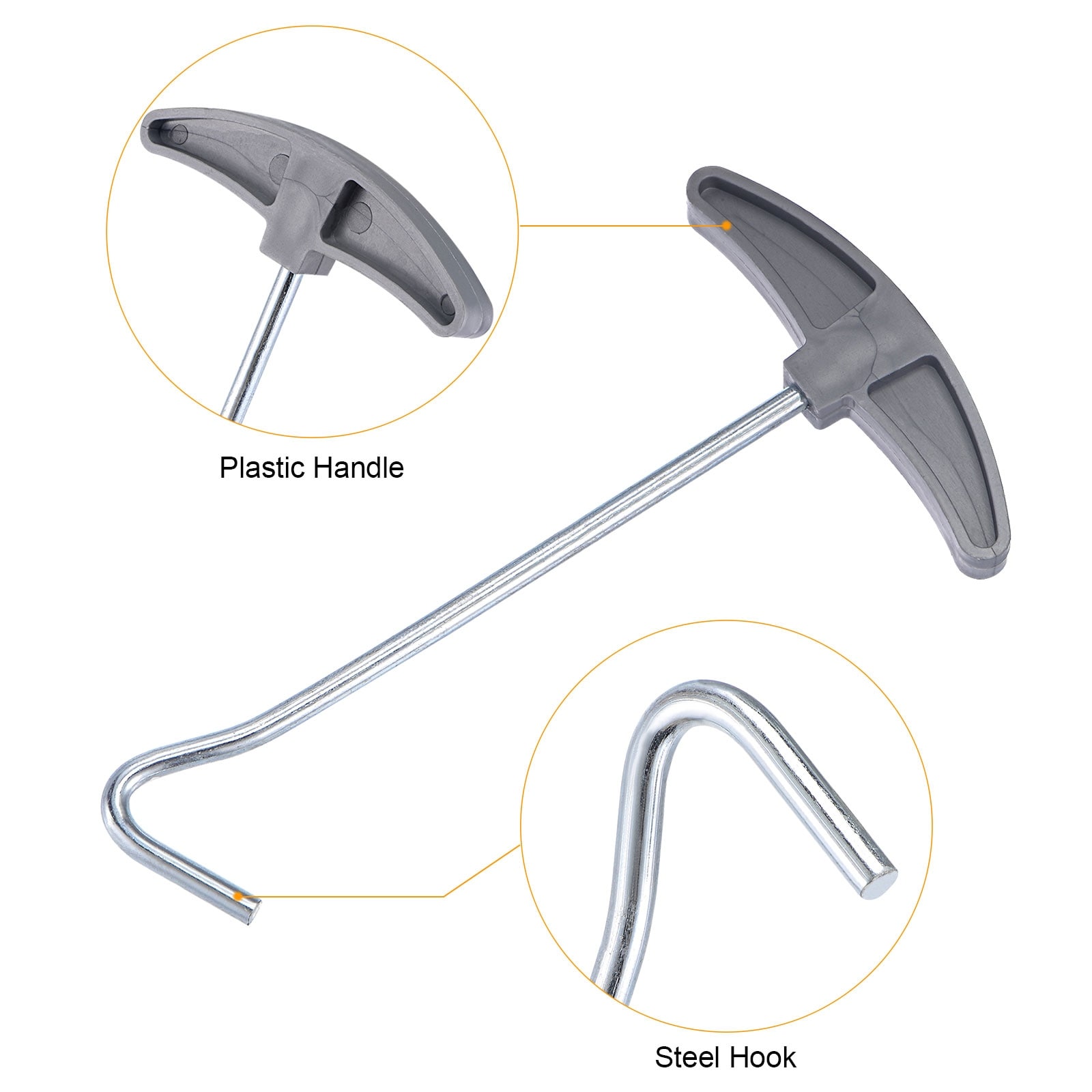 Tent Peg Ground Hook Puller Steel Ground Stake Extractor Remover