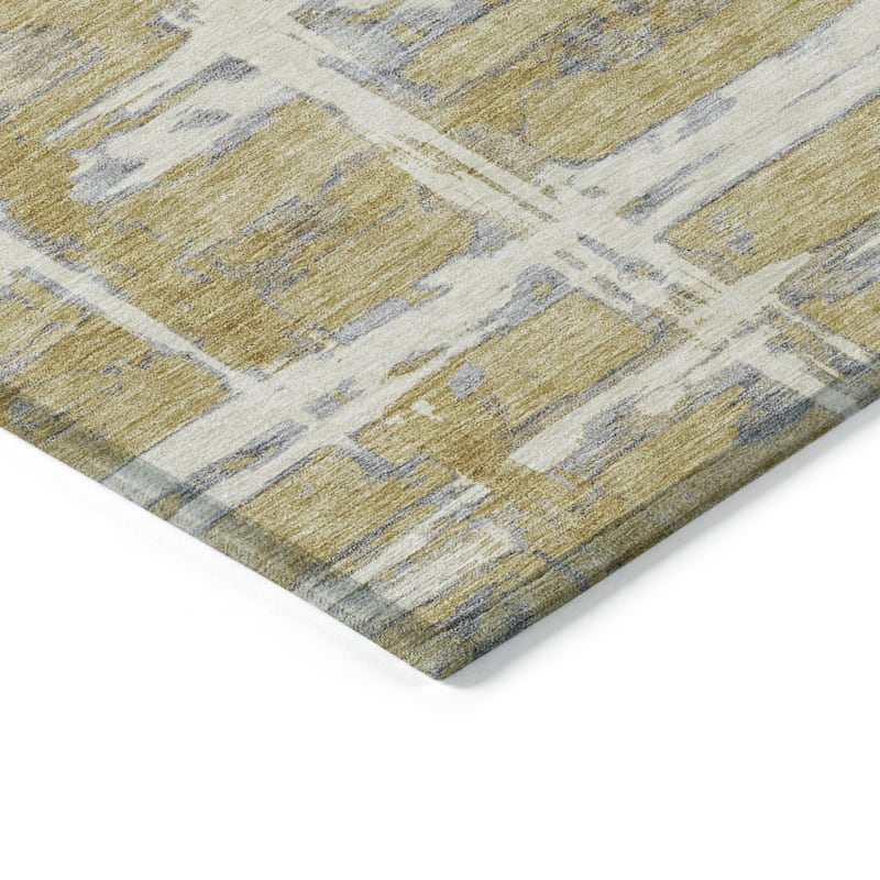 HomeRoots Striped Transitional Rectangle Outdoor Rug