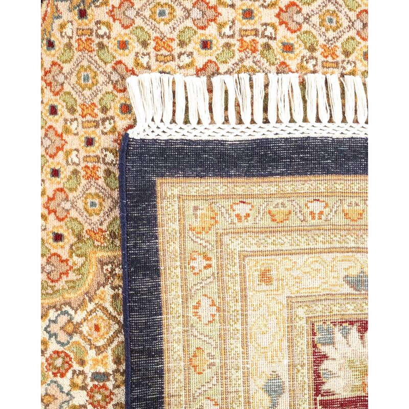 Overton Hand Knotted Wool Vintage Inspired Traditional Mogul Blue Area Rug - 9 X 12