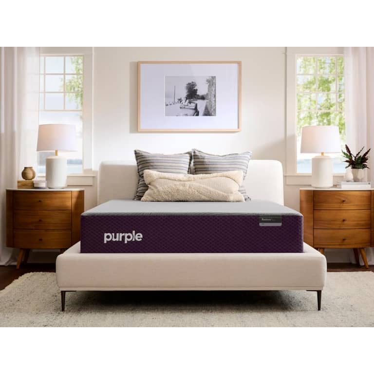 Purple - Restore Plus Soft GelFlex® Comfort Mattress with Moisture-Wicking Antimicrobial Cover and 3-Zone Coil Support System