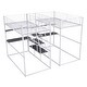 preview thumbnail 7 of 14, Twin Metal Bunk Bed with Desk, Shelves, and Storage Staircase, Ensuring Safety