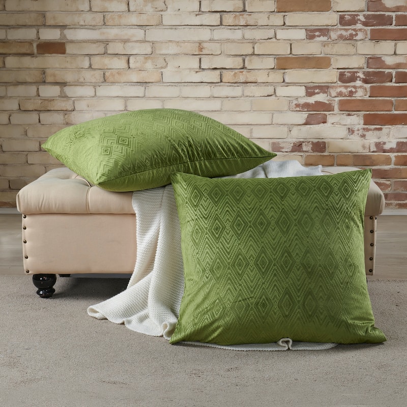 Tonopah Ikat Velvet Throw Pillow Cover Set, NO INSERT