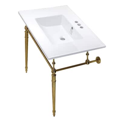 Kingston Brass Edwardian 31" Wide Console Sink Set