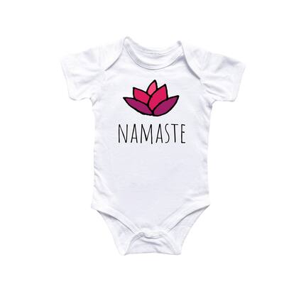 Namaste Lotus - Baby Boy Girl Clothes Infant Bodysuit Funny Cute Newborn