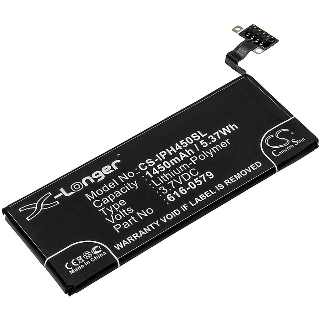Battery for Apple iPhone 4S A1387 A1431 616-0479 616-0579 616-0580 LIS1474APPC - Black