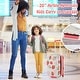 preview thumbnail 7 of 20, 20 Inch Kids Rolling Luggage Foldable Hardshell Carry-on Suitcase on Wheels - 14" x 9" x 20" (L x W x H)