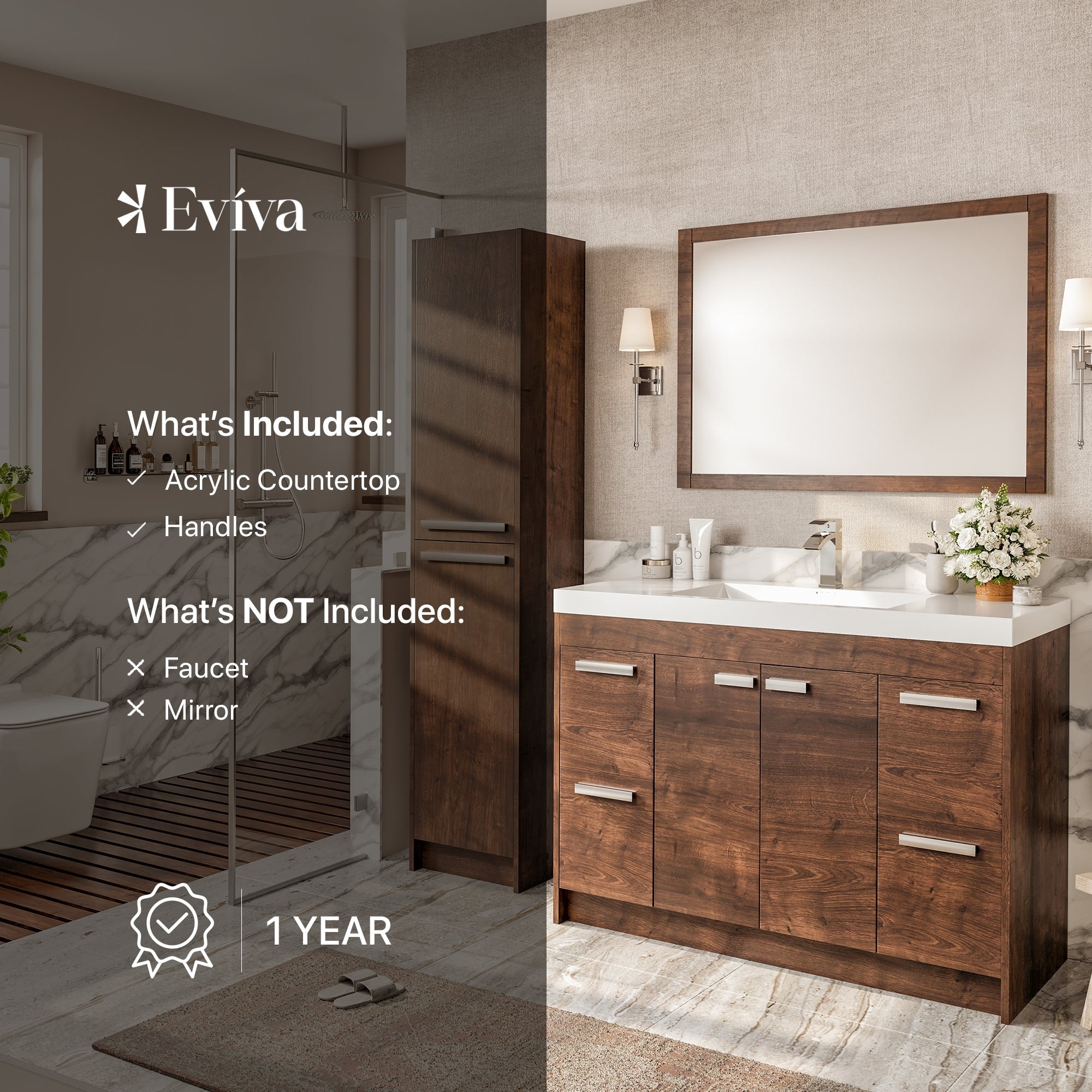 Rosewood on sale bathroom vanity