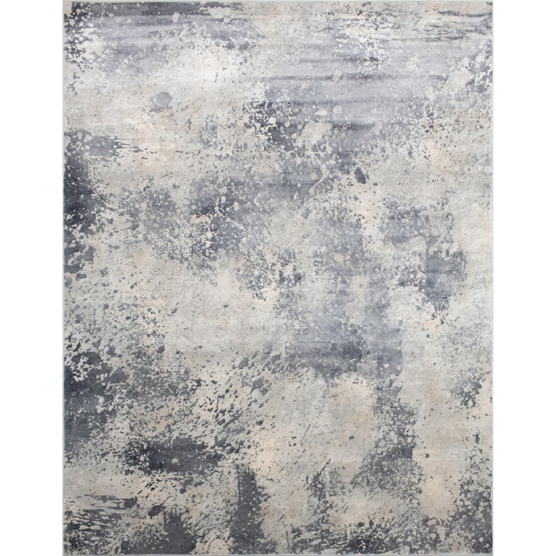 Noori Rug Louis High-Low Isabelle Rug - 7'8" x 9'10" - Silver/Charcoal