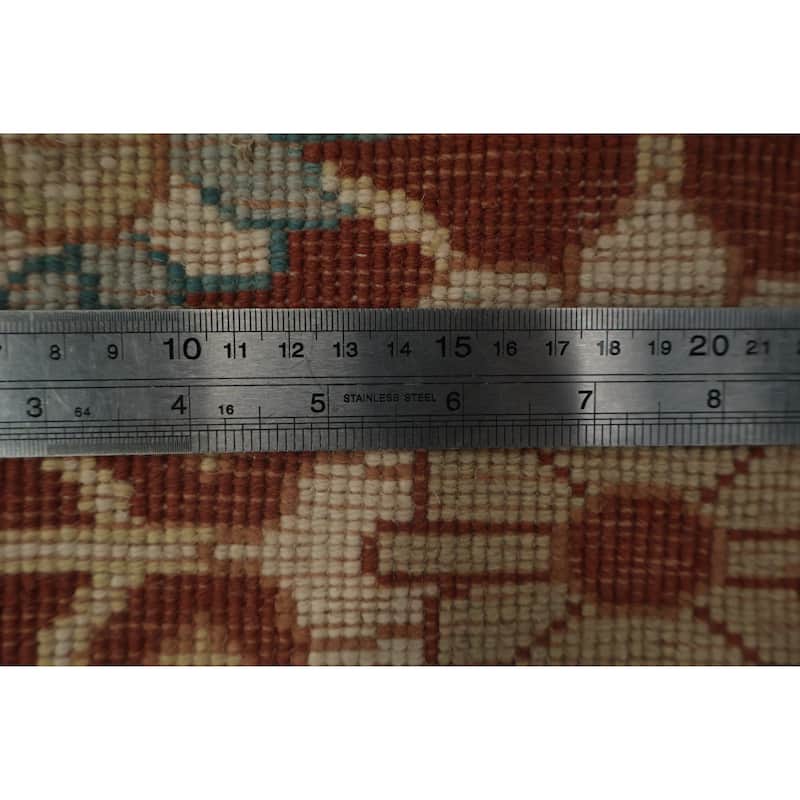 Hand Knotted Oriental 100% Wool Carpet Traditional All-Over Oranges & Rust Ziegler Area Rug - 3' 8'' X 2' 0''