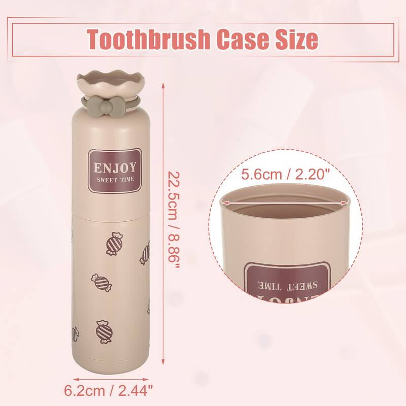 Toothbrush Travel Case, Plastic, Lightweight Traveling Toothbrush Holders Case, for Travel Business, 8.86"x2.44"