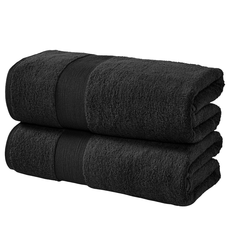 Fabstyles Camelot Bath Sheet 600 GSM Zero-Twist Cotton Set of 2 - 36"x67" - Grey
