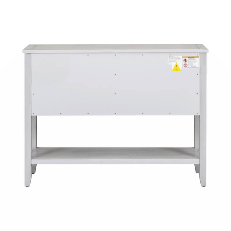 Cambridge Series Ample Storage Vintage Console Table with Four Small Drawers and Bottom Shelf