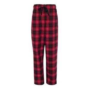 red and black flannel pants