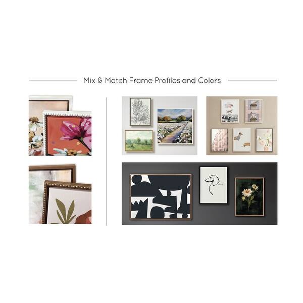 Kate and Laurel Sylvie Beaded Abstract 612 Framed Canvas by Nikki Chu